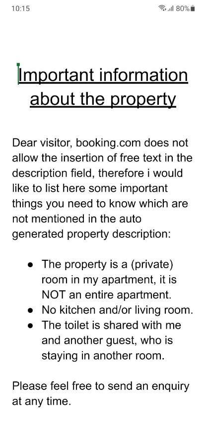Nicole, Not For Parties, Not A Hotel, Room With Shared Bathroom, No Kitchen Amsterdam Exterior foto